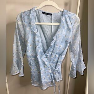 Abercrombie floral blouse size small